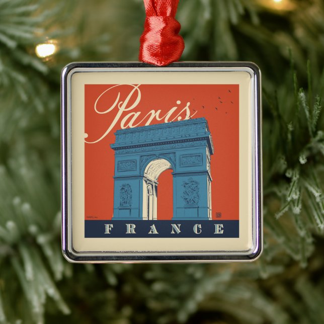Arc de Triomphe | Paris, France Metal Ornament (Tree)