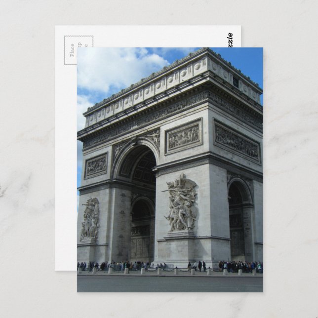 Arc de Triomphe Paris France Monument Architecture Postcard (Front/Back)