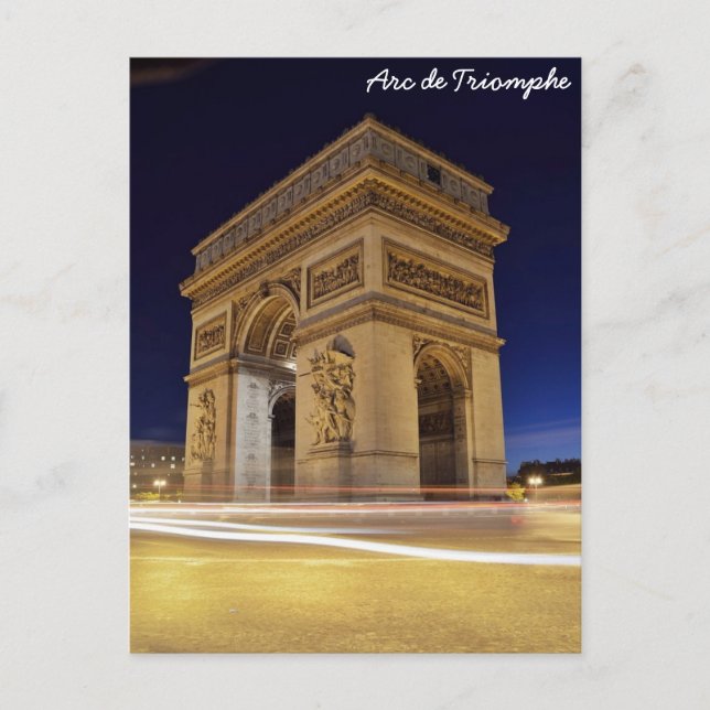Arc de Triomphe, Paris, France Postcard (Front)
