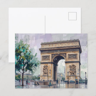 Arc de Triomphe, Paris, France Postcard