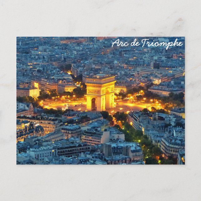 Arc de Triomphe, Paris, France Postcard (Front)
