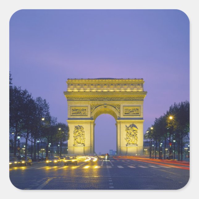 Arc de Triomphe, Paris, France, Square Sticker (Front)