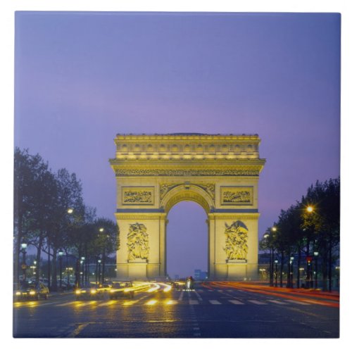 Arc de Triomphe Paris France Tile