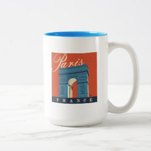 Arc de Triomphe Paris, France Two-Tone Coffee Mug