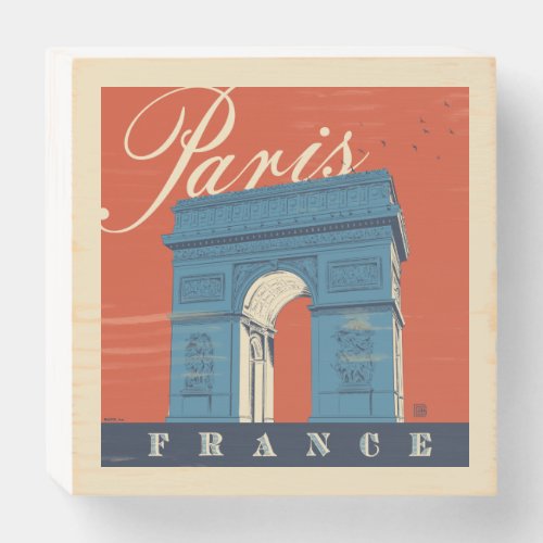 Arc de Triomphe  Paris France Wooden Box Sign