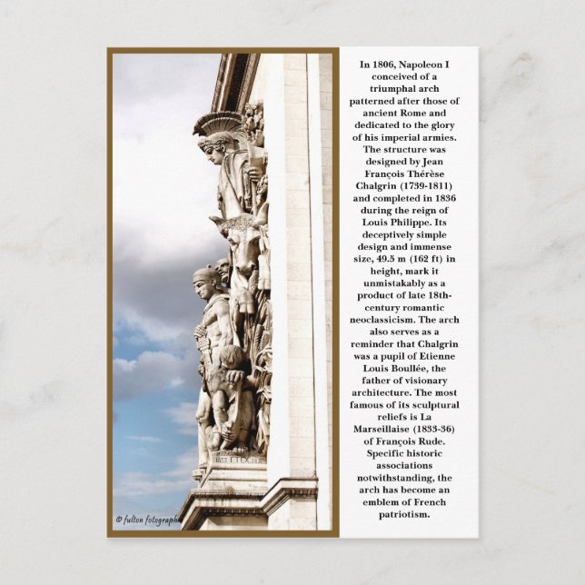 Arc de Triomphe Postcard (Front)