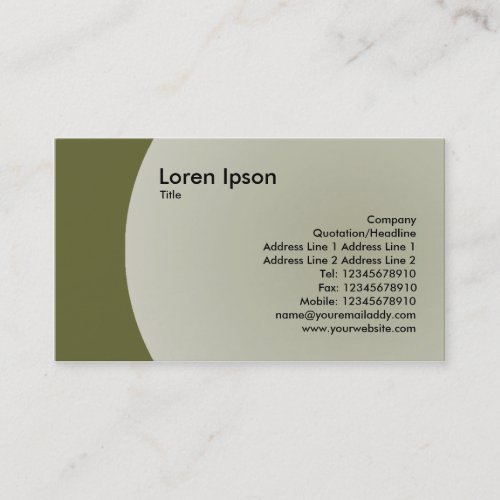 Arc Design _ Olive Drab Business Card