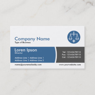 Arc Divided Band Blue and Dark Gray Business Card