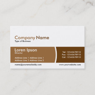 Arc Divided Band - Shades of Chocolate Business Card