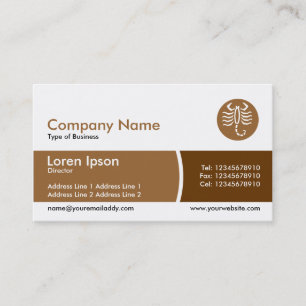 Arc Divided Band - Shades of Chocolate Business Card