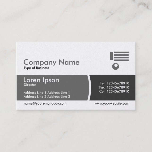 Arc Divided Band - Shades of Gray - Gold Business Card (Front)