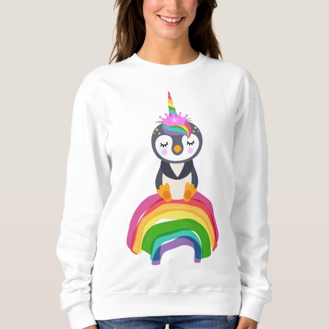 Arc-iris unicorn penguin sweatshirt (Front)