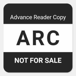 ARC Not for Sale Advance Reader Copy Book Author Square Sticker