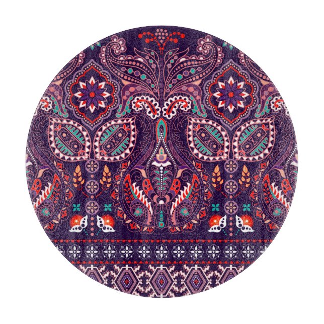 Arc Wheels Dots: Multicolor Pattern Cutting Board (Front)