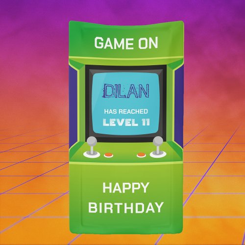 Arcade birthday gamer birthday invitation banner