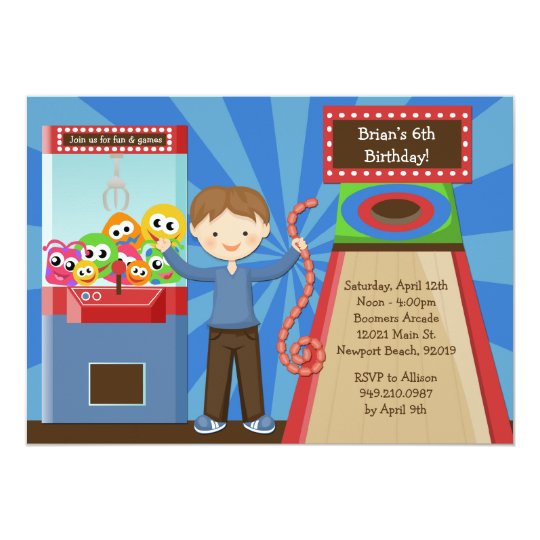 Arcade Birthday Party Invitation Zazzle Com