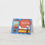 Arcade Birthday Party Thank You Card at Zazzle