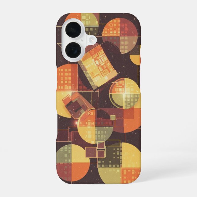 Arcade Circles and Squares iPhone Case (Back)