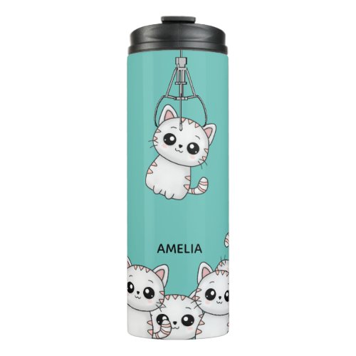 Arcade Claw Cute Kitten Grabber Personalised Thermal Tumbler