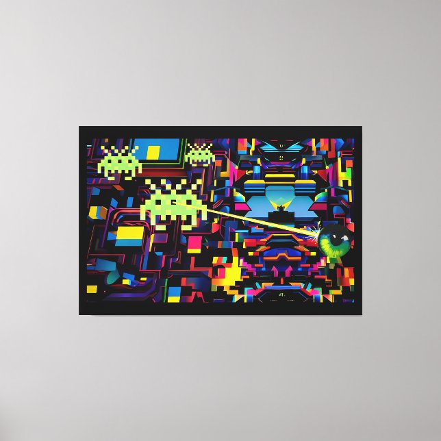 Arcade Death Machine on Patrol - Ken Gage Art Canvas Print (Front)
