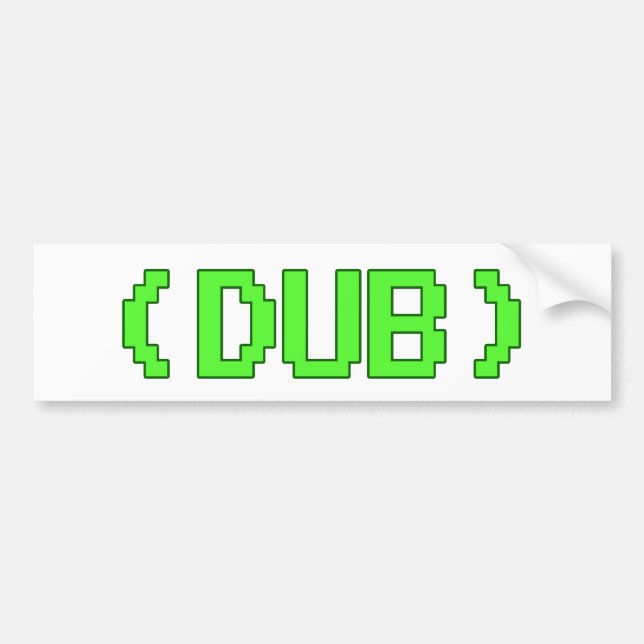 Arcade DUB shirt Bumper Sticker (Front)
