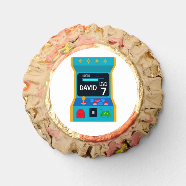 Arcade Game Birthday Boy Party Level Up Reese's Peanut Butter Cups (Front)