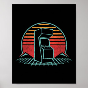 Arcade Game Machine Cabinet Nostalgia Retro 80s Ga Poster