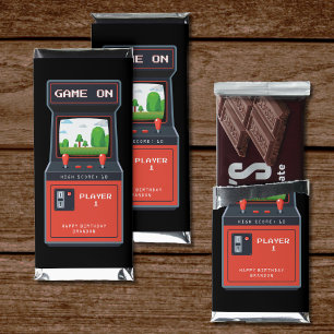 Arcade Game Machine Retro Birthday Party Hershey Bar Favors