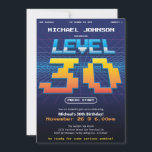 Arcade Game Retro 80s Funny 30th Birthday  Invitation<br><div class="desc">Arcade Game Retro 80s Funny 30th Birthday Invitation. Get ready to level up and celebrate a milestone birthday with our electrifying invitation design inspired by the iconic 80s retro game screens. Bursting with vibrant colors and nostalgic graphics, this invitation design brings the excitement and fun of gaming right to your...</div>