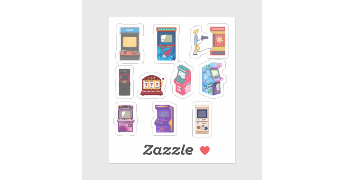 Arcade Game Stickers Zazzle