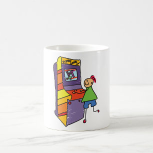 Arcade Gamer Stick Figure Fun Vintage Video Game Coffee Mug