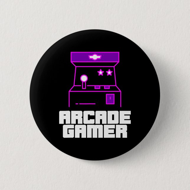 Arcade Gamer - Upright Cabinet With Purple Style  Button (Front)