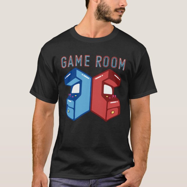 Arcade Gaming Retro Controller Game Over Play Cons T-Shirt (Front)