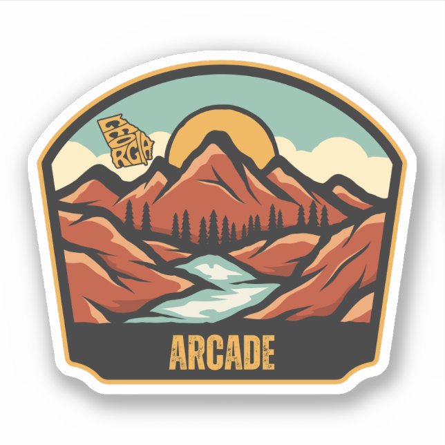 Arcade, Georgia Sticker (Front)