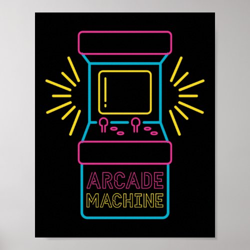 Arcade Machine Game Machine Vintage 80S 90S Retro Poster