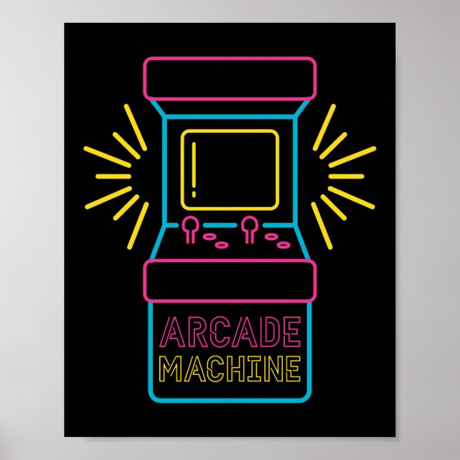 Arcade Machine Game Machine Vintage 80S 90S Retro Poster (Front)