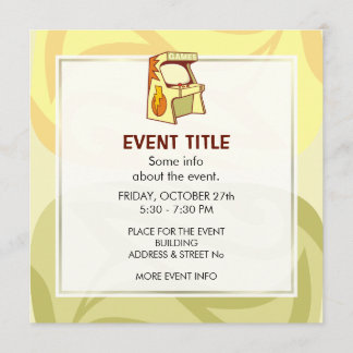 Arcade Machine Invitation