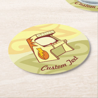 Arcade machine round paper coaster