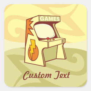 Arcade machine square sticker