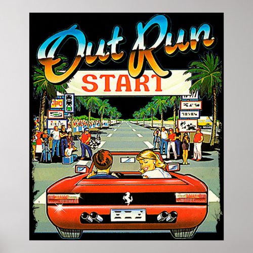Arcade Out Run Video Game  Poster