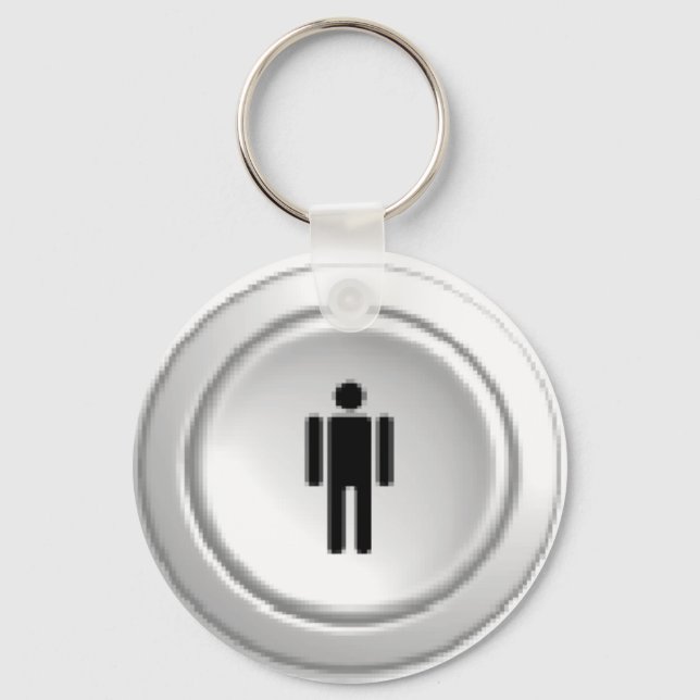 arcade player 1 button keychain (Front)