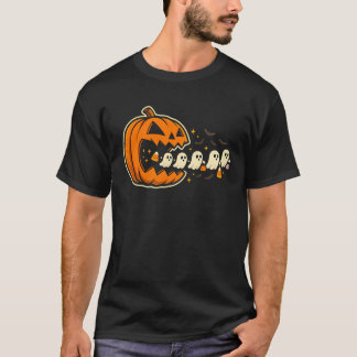 Arcade Pumpkin Chomper Halloween with Ghost Trail T-Shirt