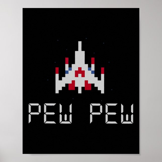 Arcade Retro Video Game Ship 1  Poster (Front)