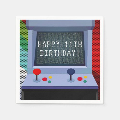 Arcade Video Game Birthday Party Napkins