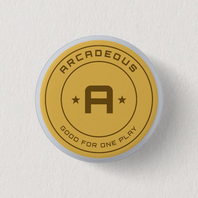 Arcadeous Arcade Token Button (Front)