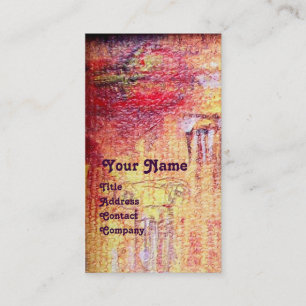 ARCADIA , Red Yellow Blue Silver Abstract Business Card