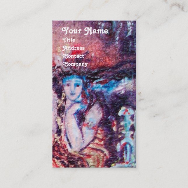 ARCADIA , Red Yellow Blue Silver Abstract Business Card (Front)