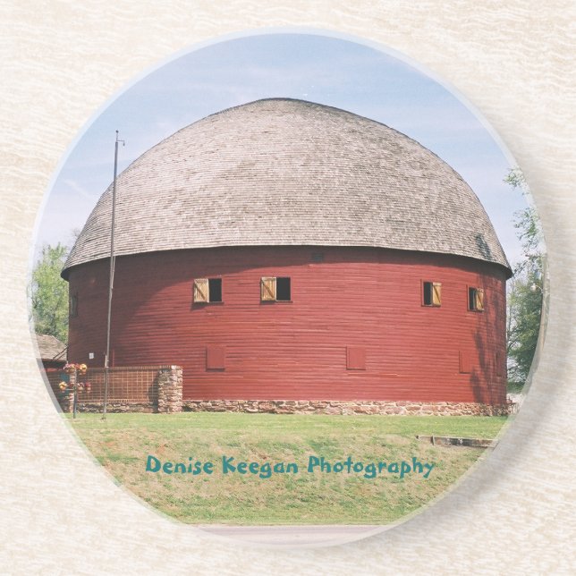 Arcadia Round Barn in Arcadia, OK Sandstone Coaster (Front)