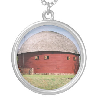 Arcadia Round Barn Silver Plated Necklace