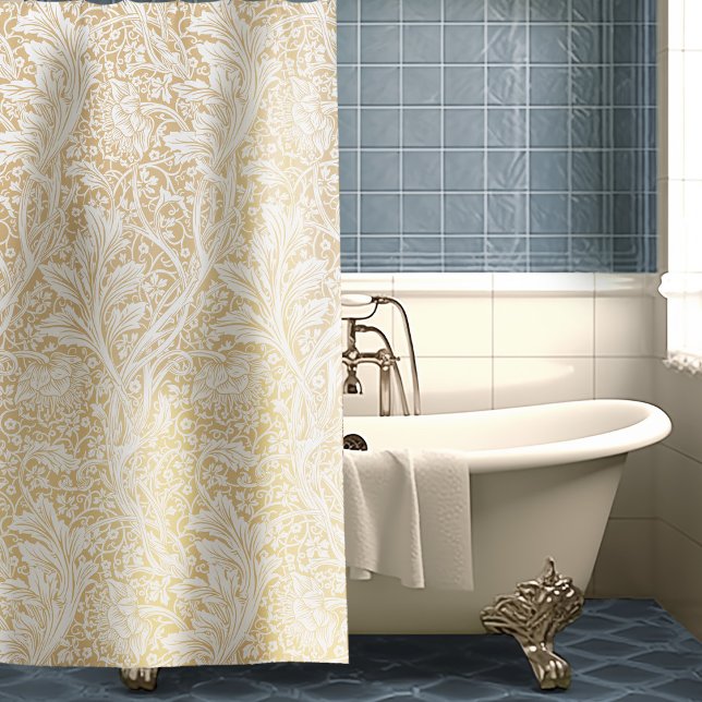 Arcadia William Morris Hawthorn Leaves Pattern Shower Curtain (Creator Uploaded)